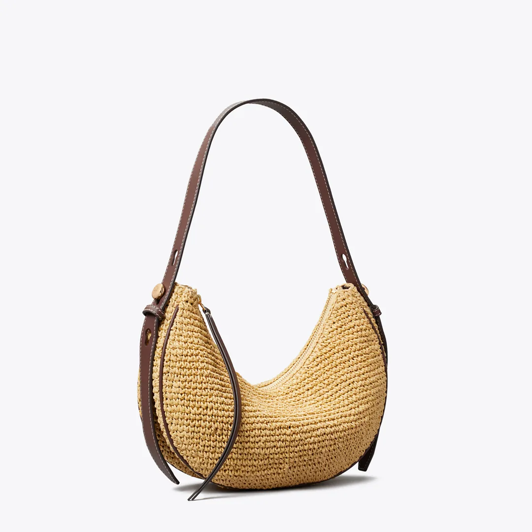 Woven Half Moon Bag by Tory Burch