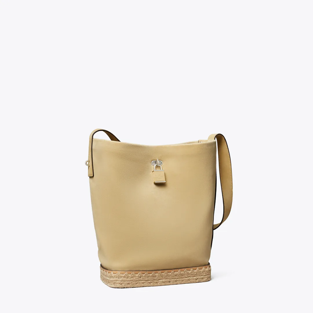 Lock Crochet Slim Bucket Bag by Tory Burch
