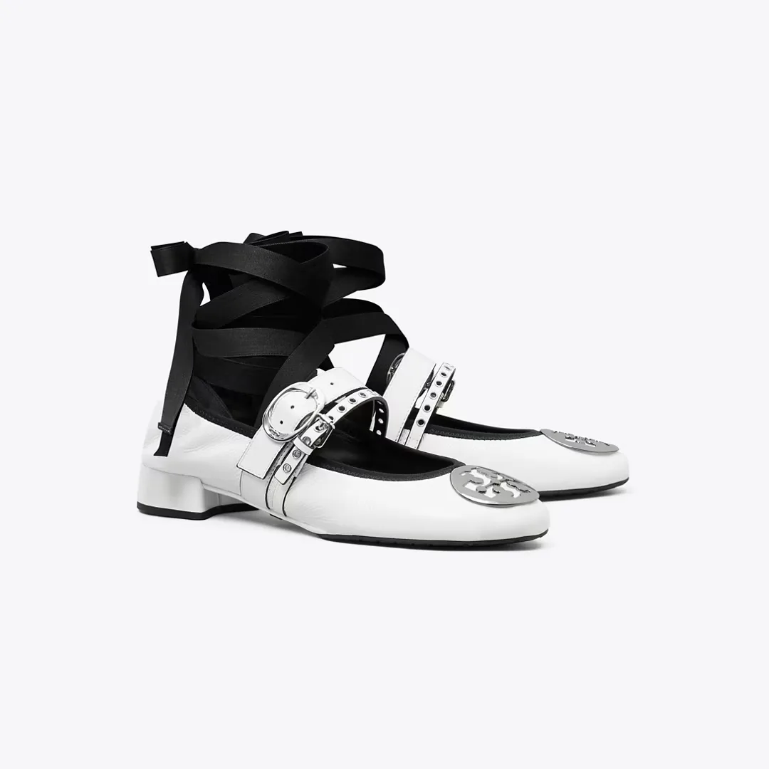 Reva Punk Heeled Ballet by Tory Burch
