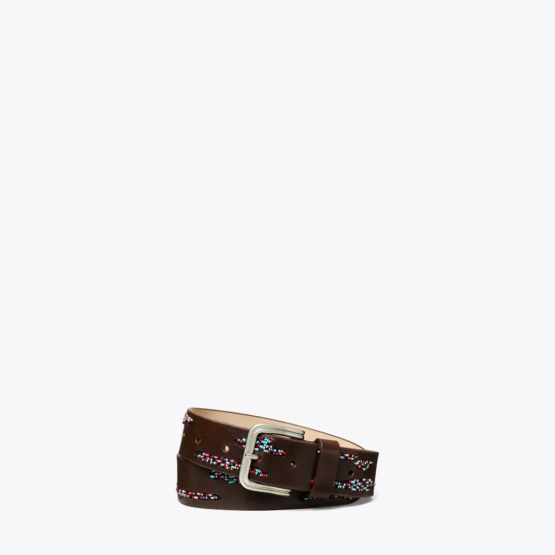Double Wire Beaded Buckle Belt by Tory Burch