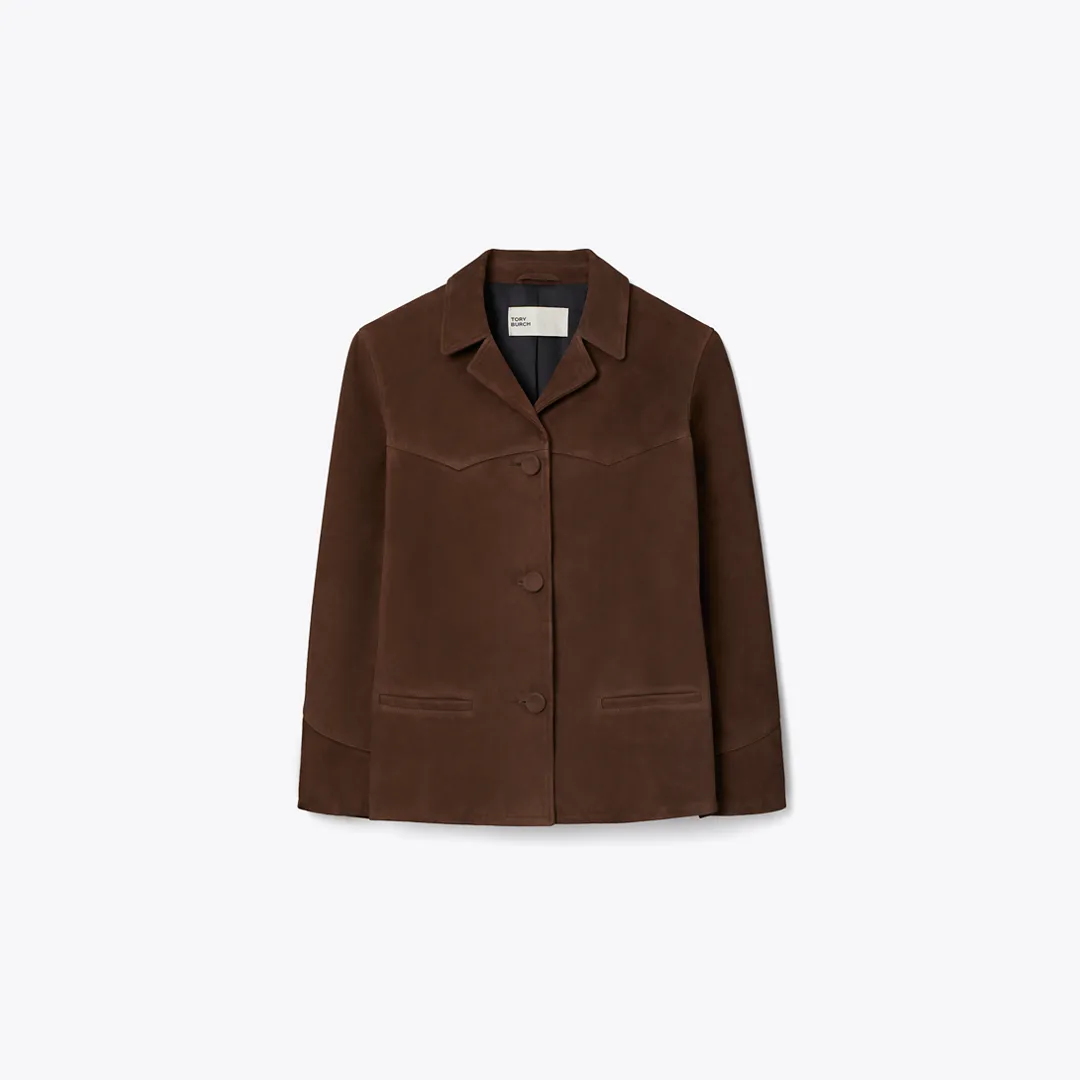 Suede Jacket by Tory Burch