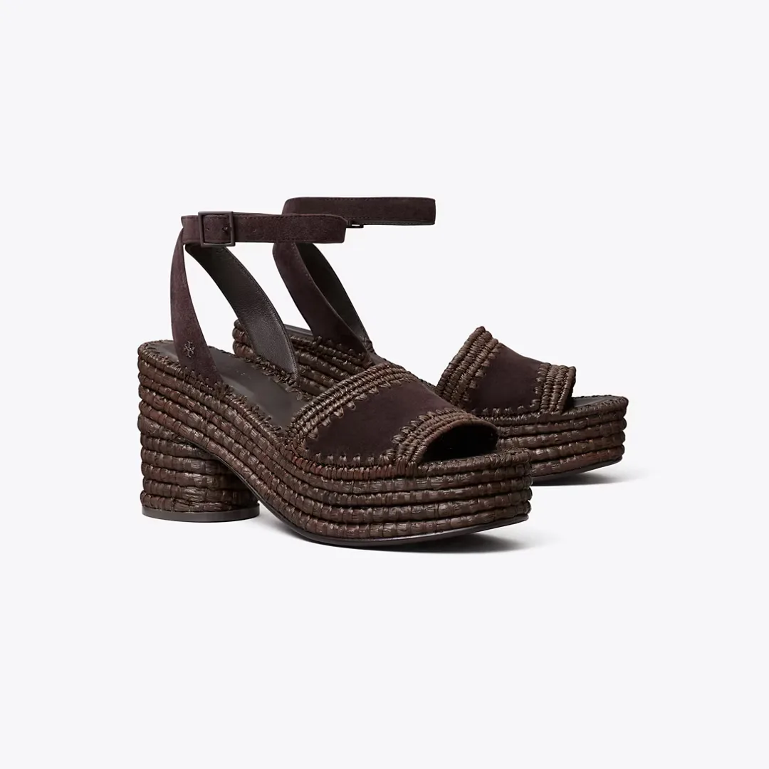 Woven Platform Sandal by Tory Burch