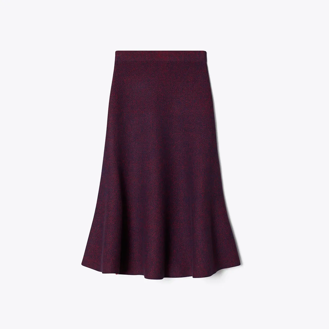 Flared Wool Skirt by Tory Burch