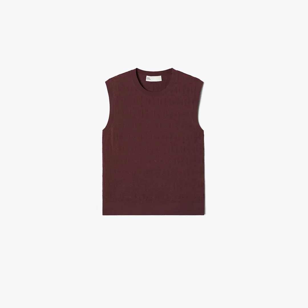 T Monogram Jacquard Tank by Tory Burch