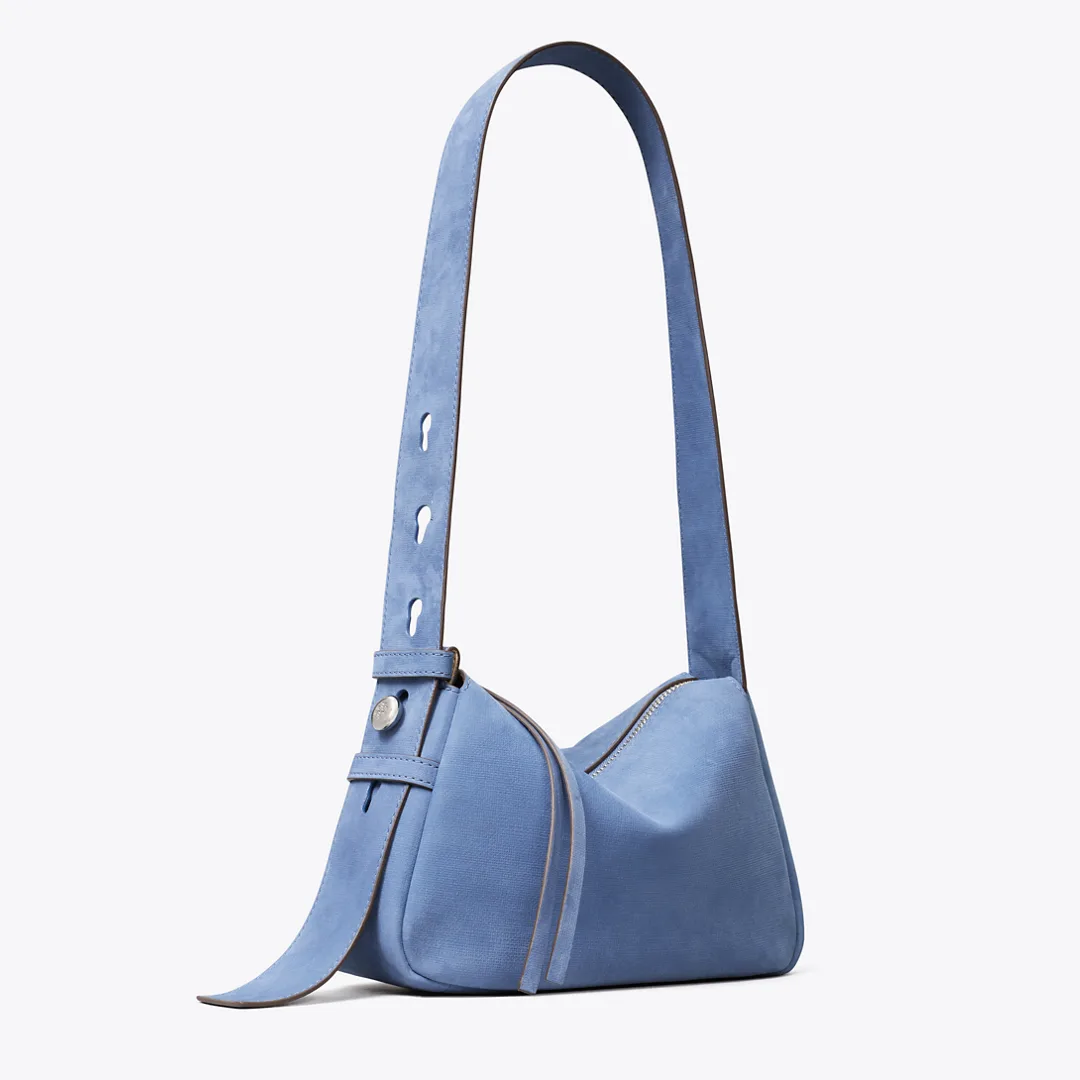 Small Romy Nubuck Shoulder Bag by Tory Burch