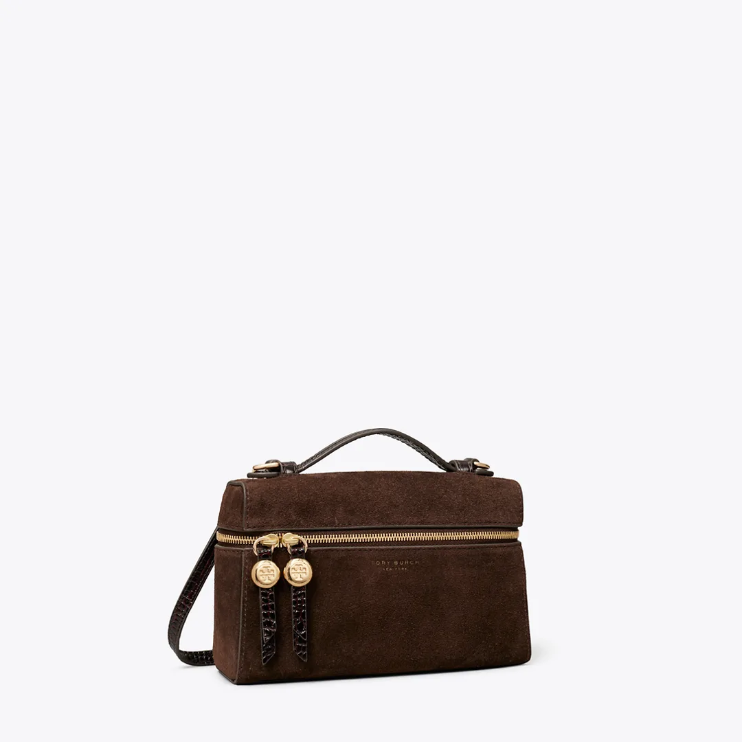 Romy Suede Slim Top Handle Bag by Tory Burch