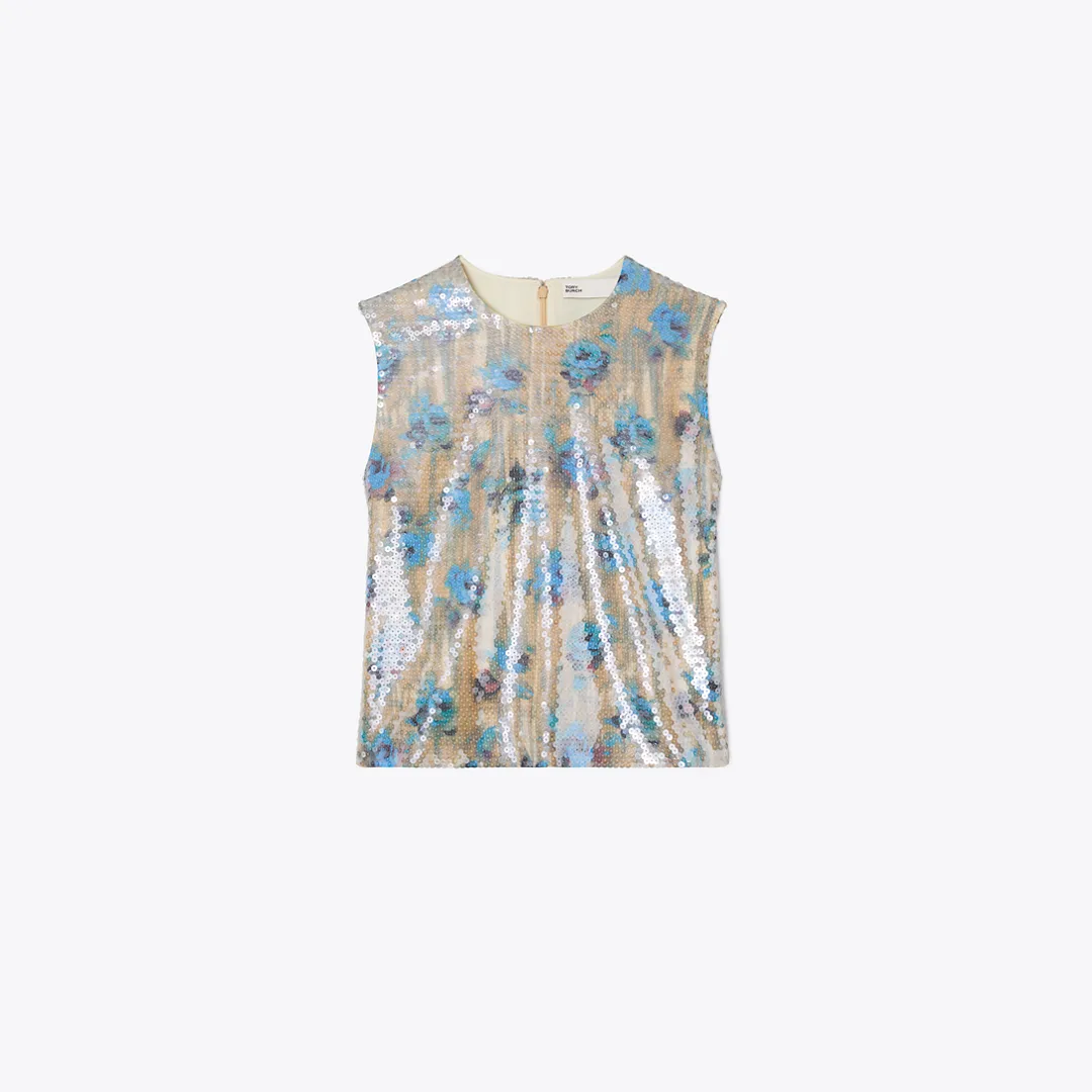 Sequin Shell Top by Tory Burch