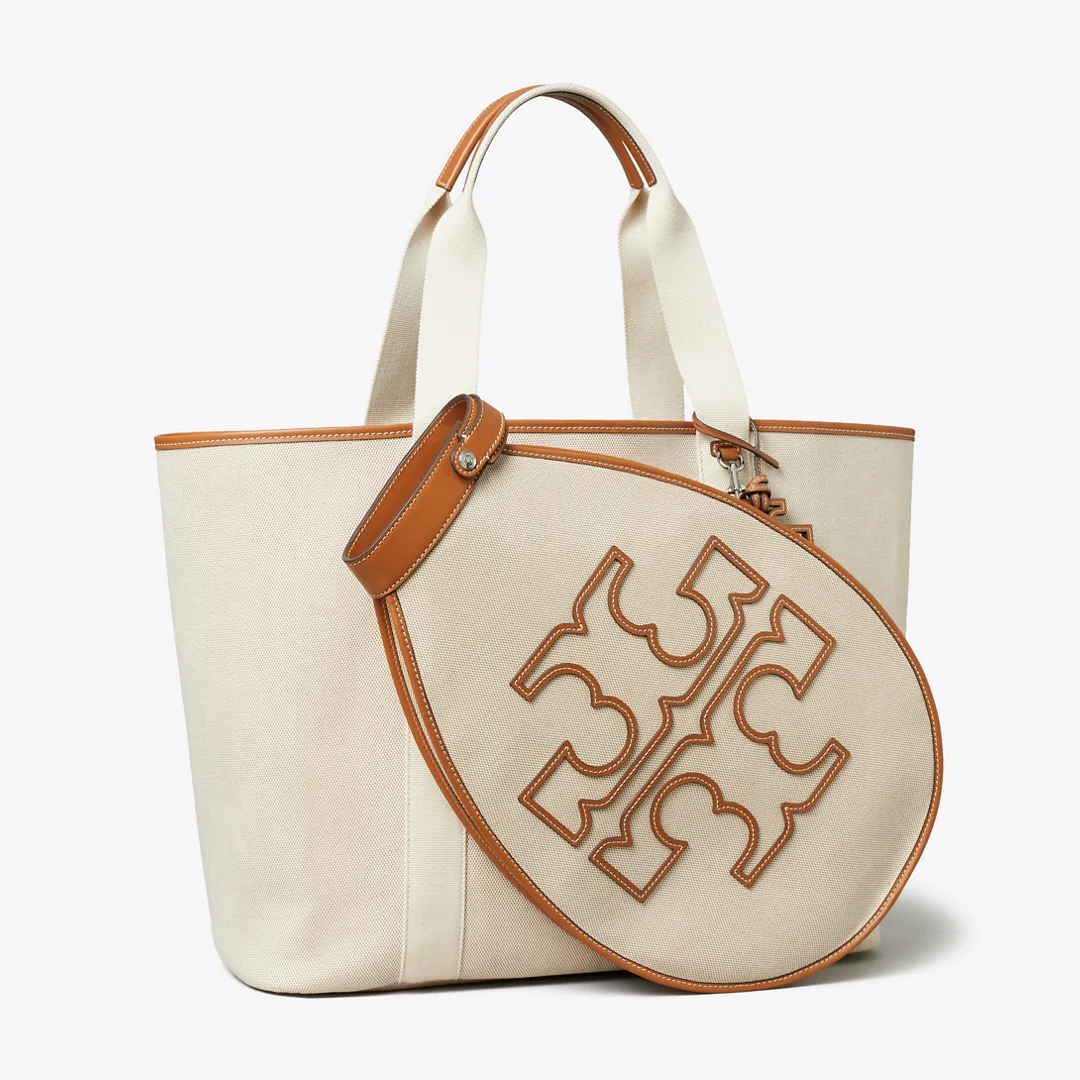 Two-Tone Canvas Tennis Tote by Tory Burch