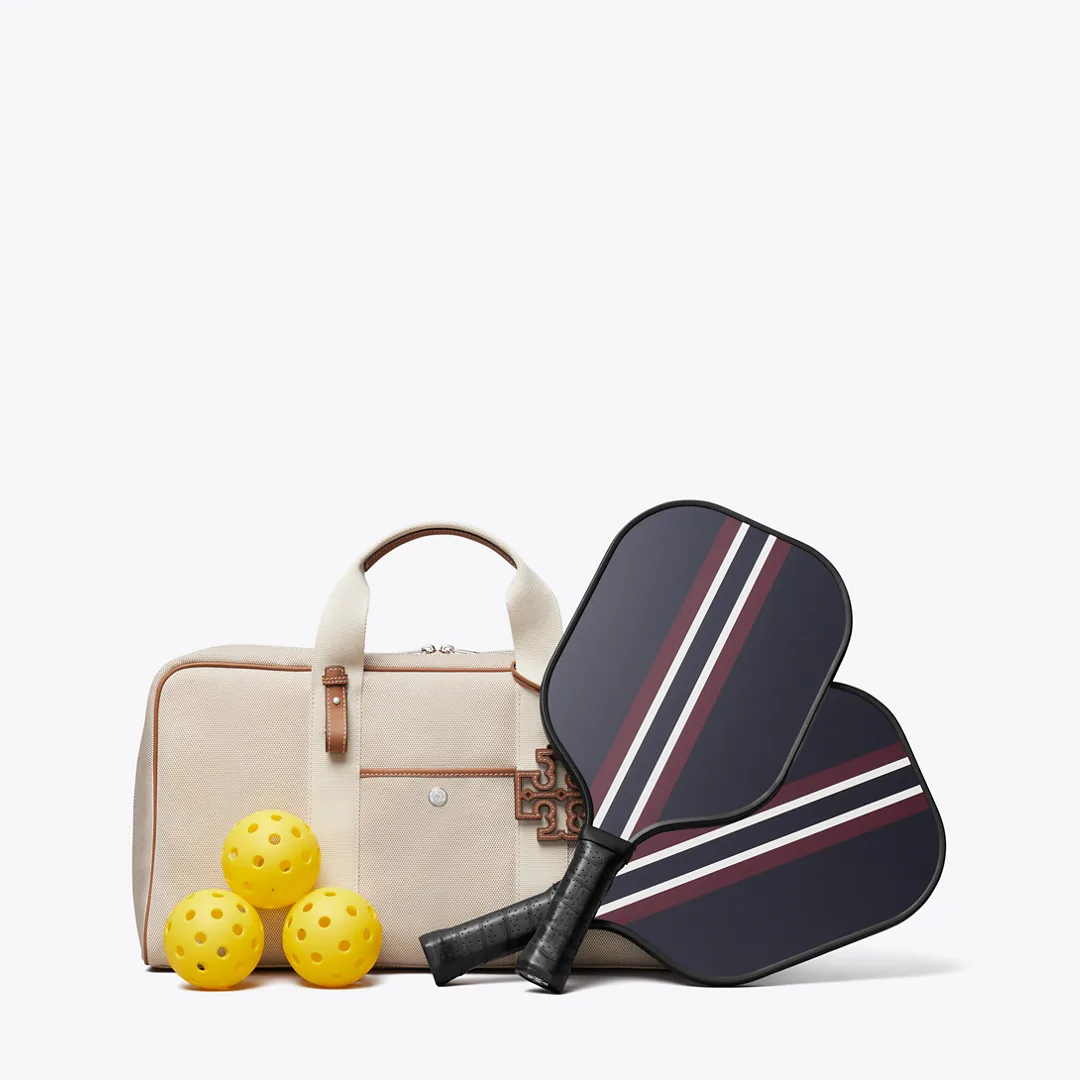Two-Tone Canvas Pickleball Tote by Tory Burch