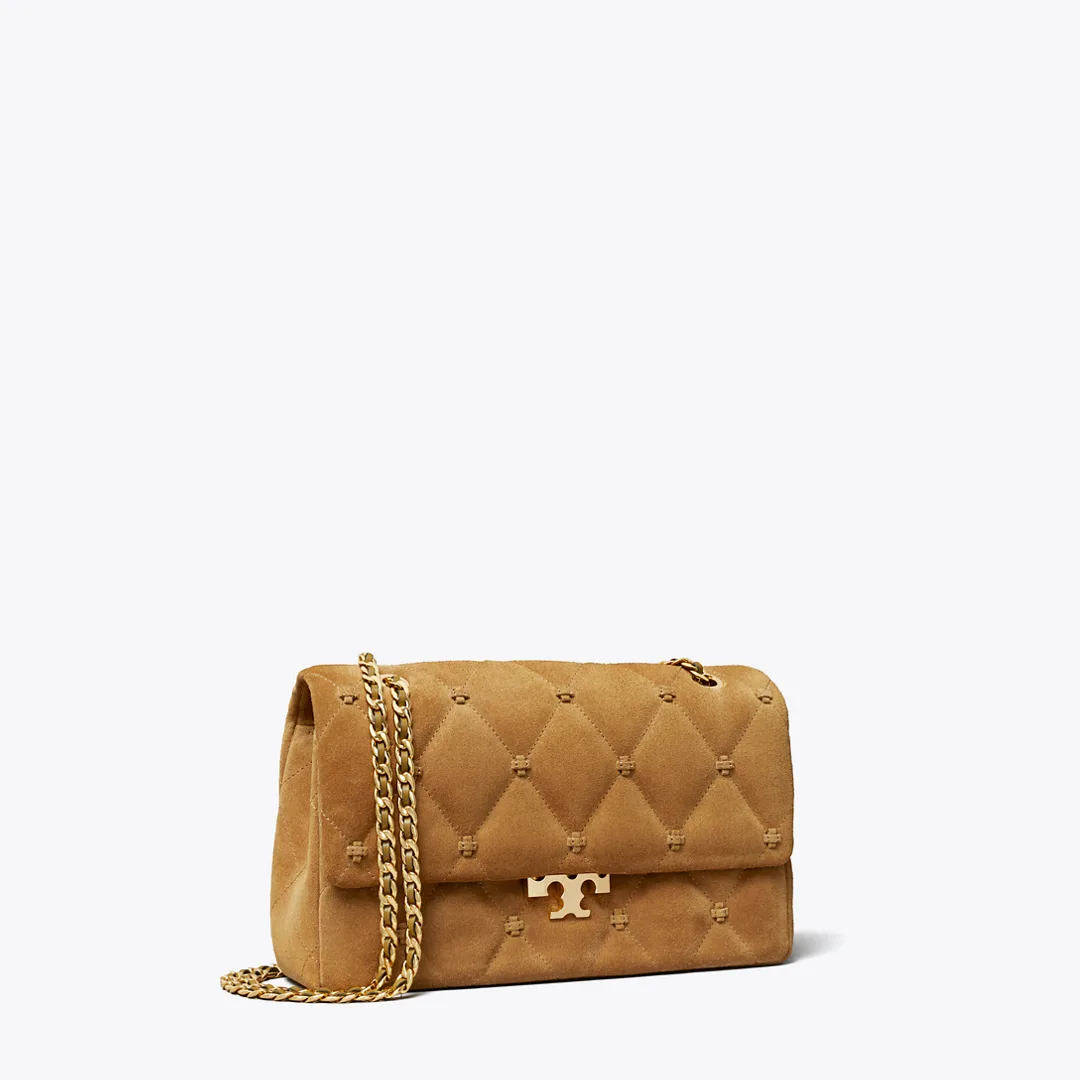 Bunny Knot Suede Shoulder Bag by Tory Burch