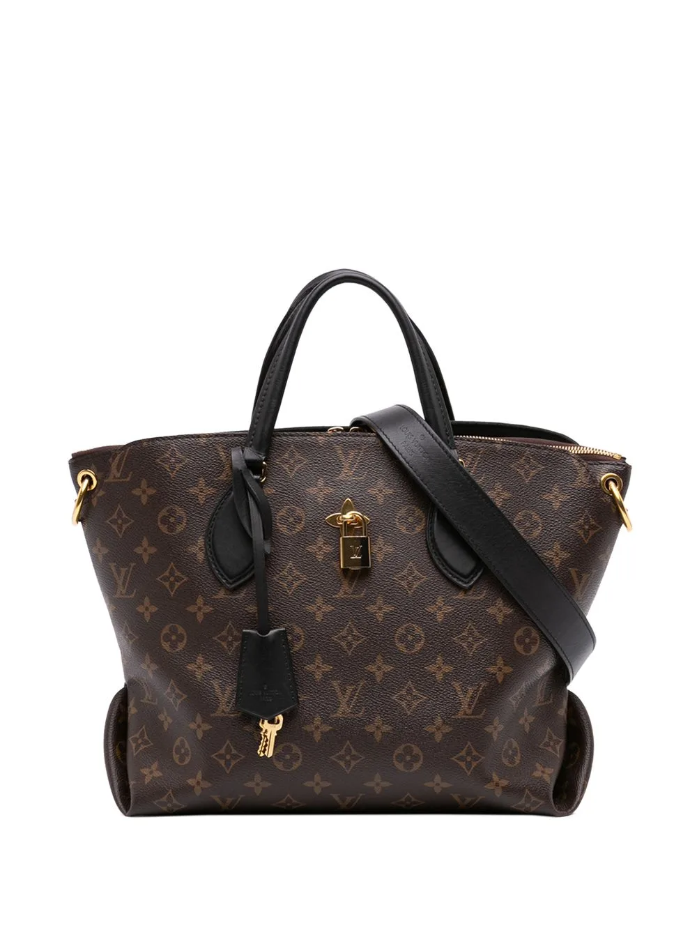 2019 Monogram Flower Zipped Tote mm Satchel by Louis Vuitton Pre-Owned