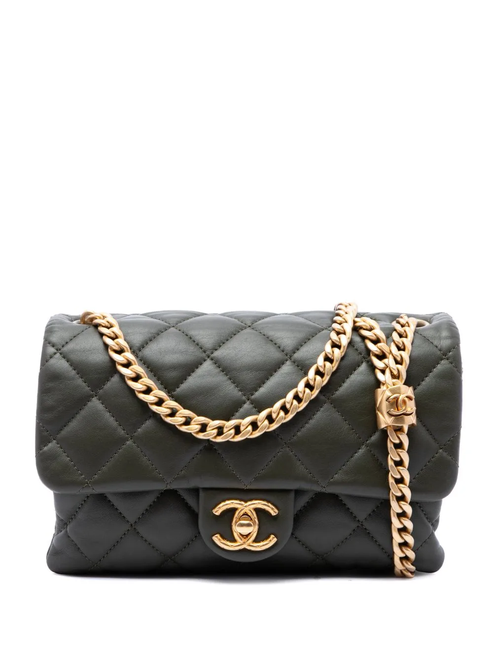 2021-2026 Small Quilted Lambskin Pillow Crush Flap Crossbody Bag