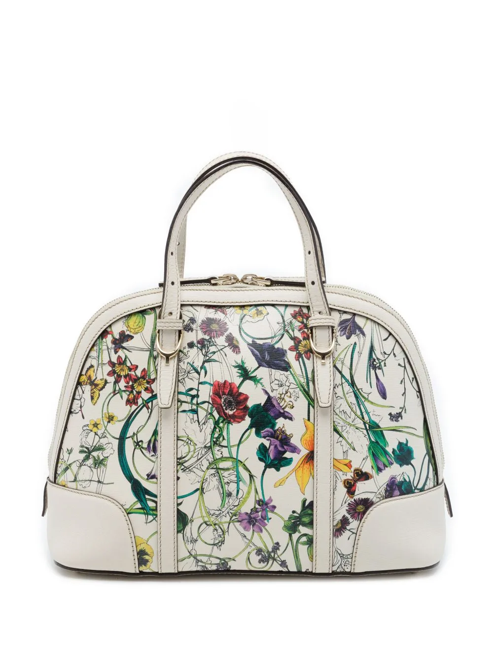 2016-2026 Small Leather Flora Nice Dome Satchel by Gucci Pre-Owned