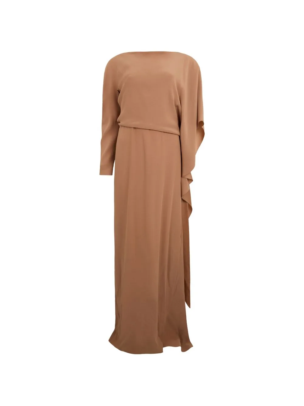 Draped-Detail Long-Sleeve Maxi Dress by Alberta Ferretti