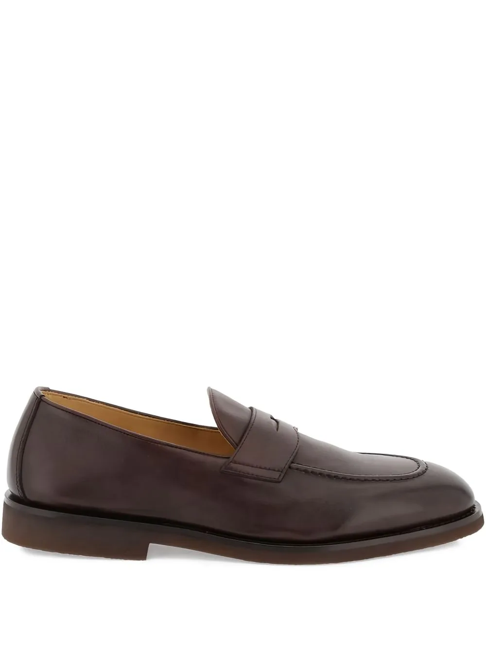 Polished-Finish Calf-Leather Loafers by Brunello Cucinelli