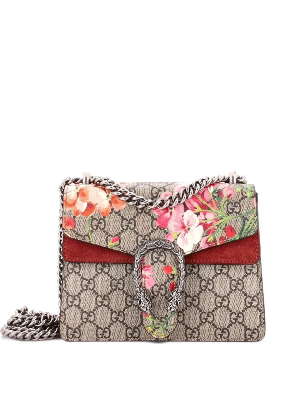 Dionysus Bag Blooms Print GG Coated Canvas Mini Shoulder Bag by Gucci Pre-Owned