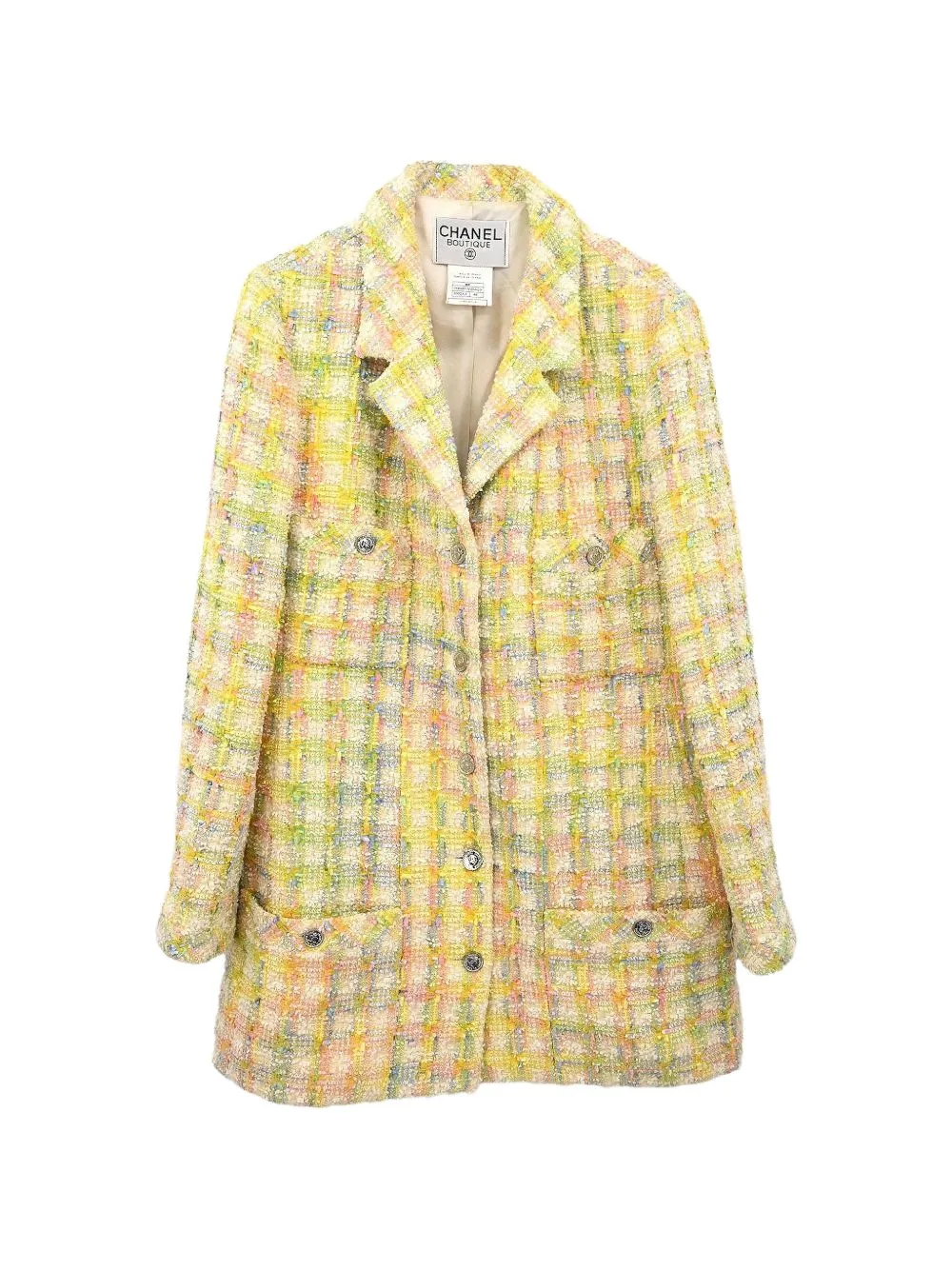 1996 Single-Breasted Tweed Coat by CHANEL Pre-Owned