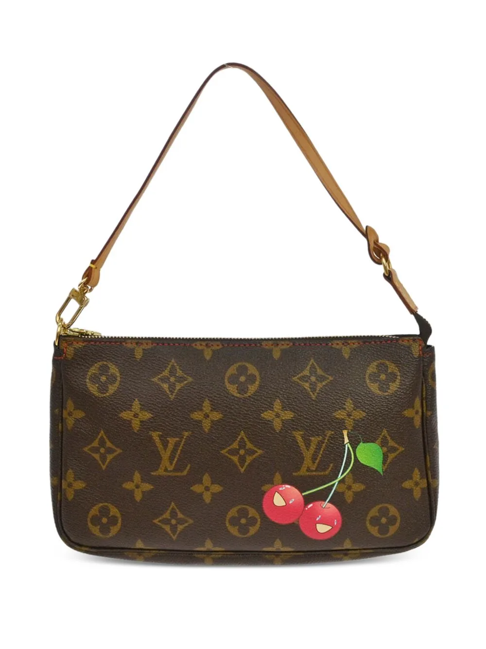 2005 Monogram Cherry Pochette Accessoires Tote Bag by Louis Vuitton Pre-Owned