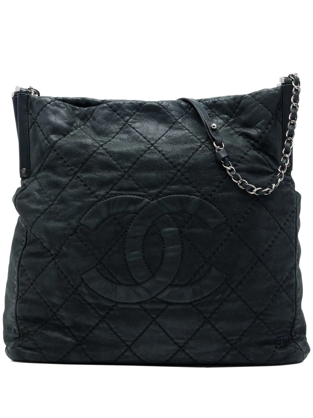 2011 Quilted Iridescent Calfskin Sea Hit Tote Bag by CHANEL Pre-Owned