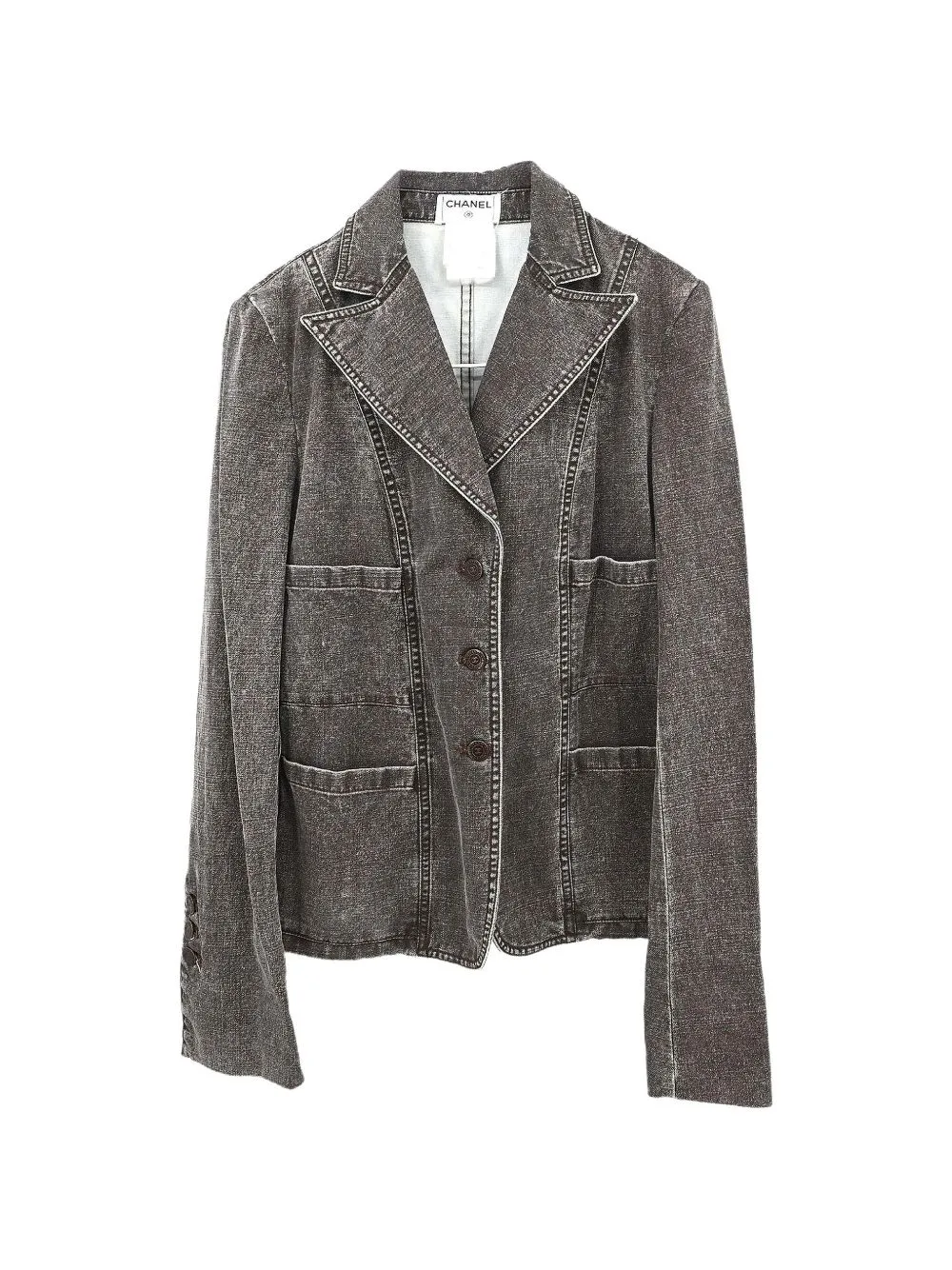 2002 Single-Breasted Denim Jacket by CHANEL Pre-Owned
