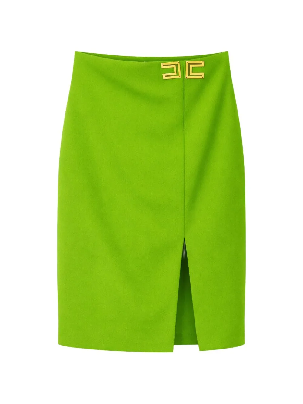 Buckle Slit Midi Skirt by Elisabetta Franchi
