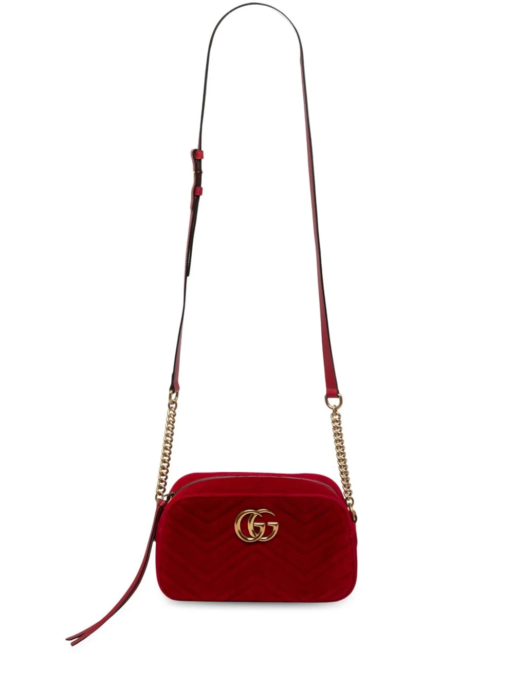 2016-2026 Small GG Marmont Matelasse Velvet Cross Body Bag by Gucci Pre-Owned