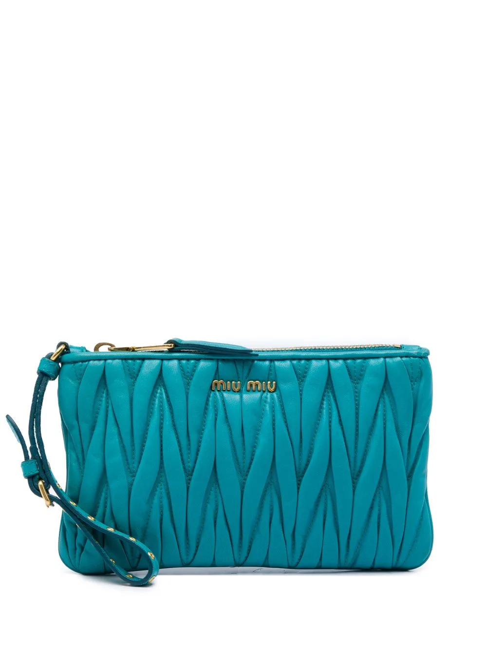 2010-2026 Matelasse Lambskin Leather Clutch Bag by Miu Miu Pre-Owned