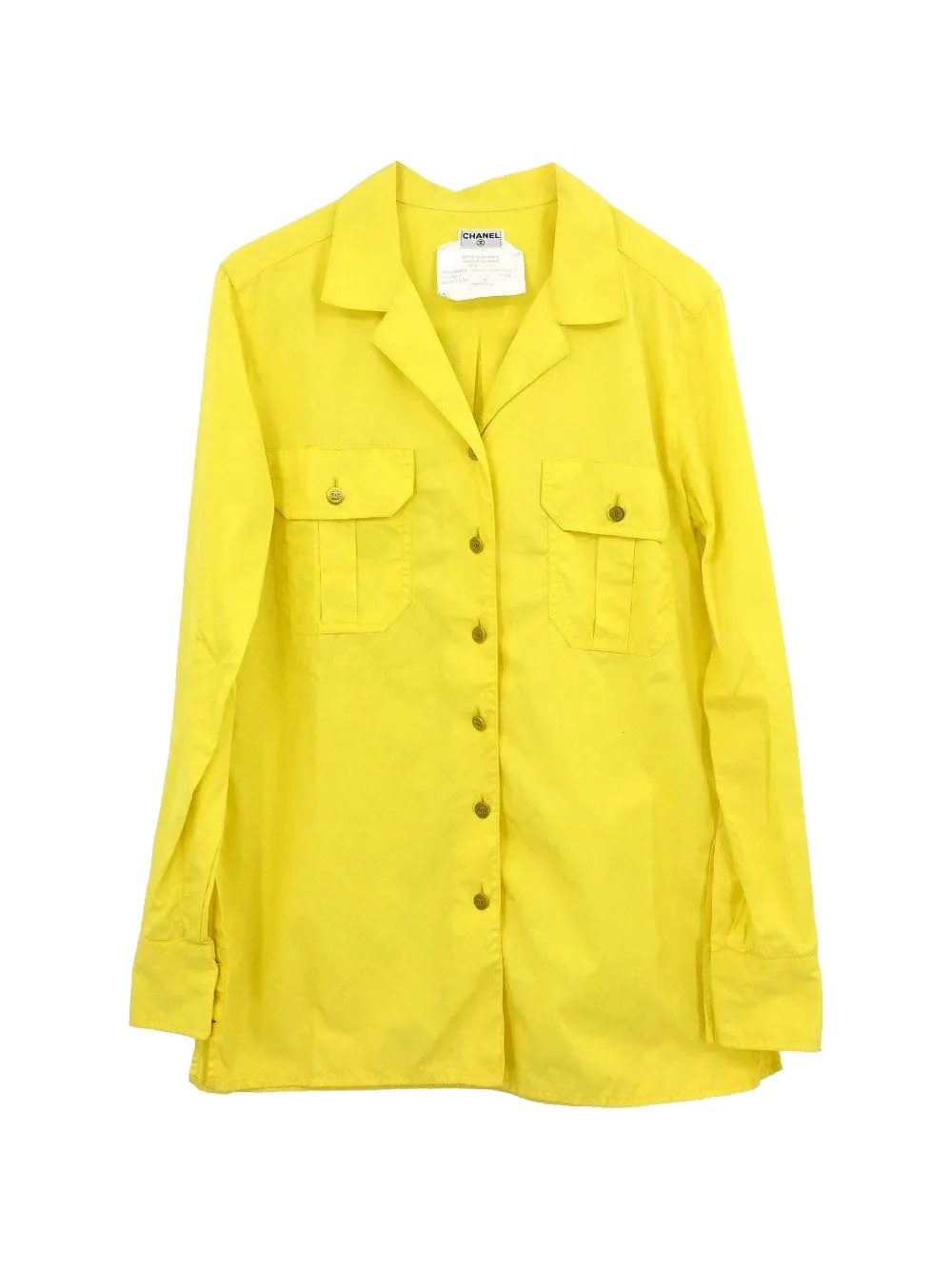 Chest-Pockets Button-Up Shirt by CHANEL Pre-Owned
