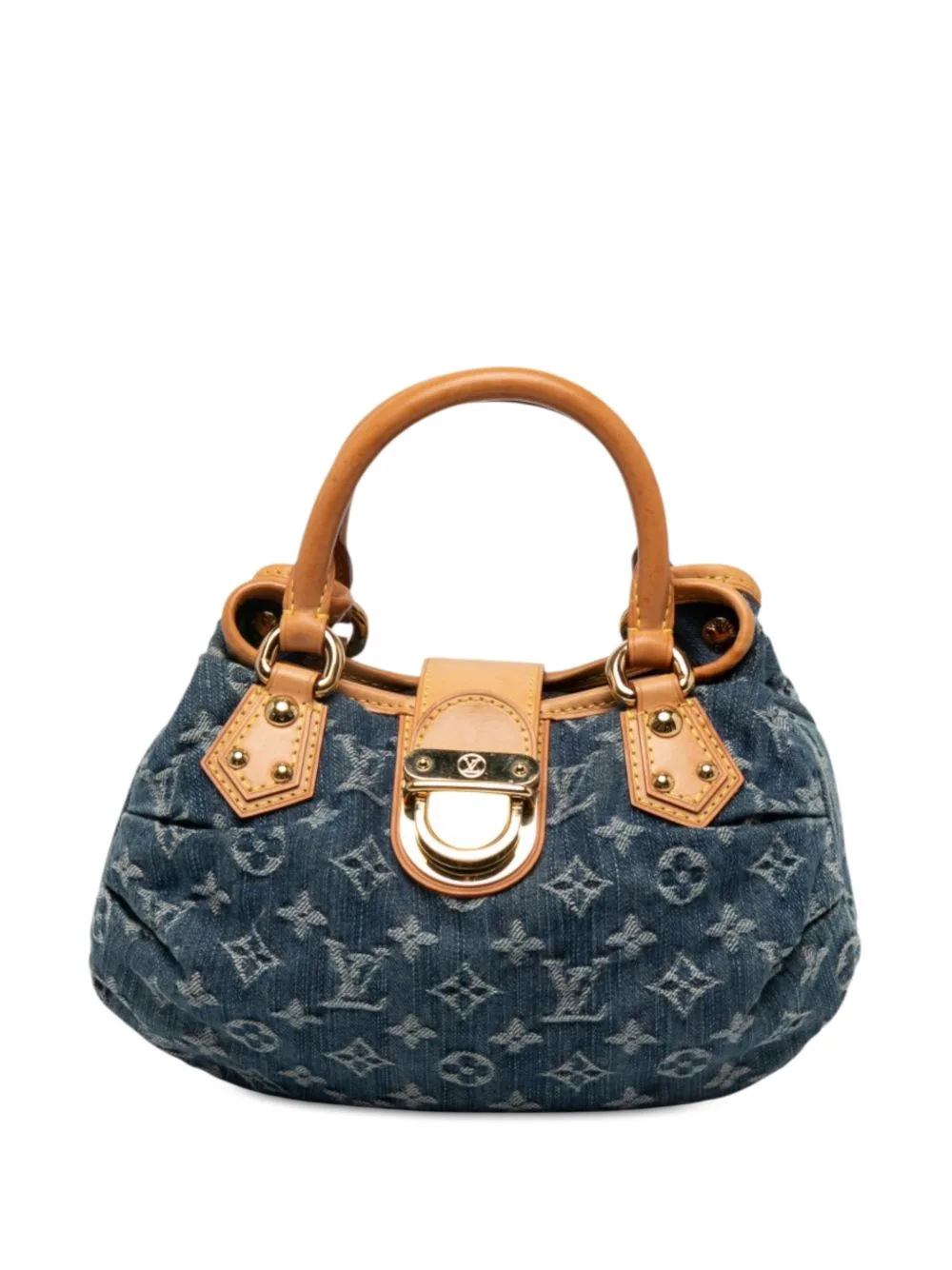 2006 Monogram Denim Pleaty Handbag by Louis Vuitton Pre-Owned