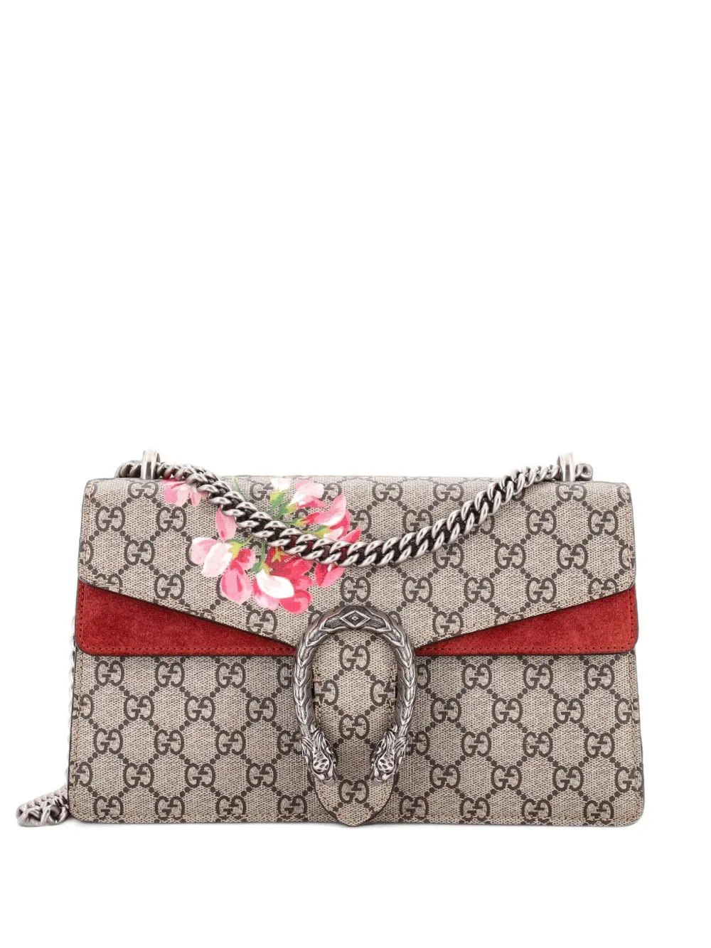 Dionysus Bag Blooms Print GG Coated Canvas Small Shoulder Bag by Gucci Pre-Owned