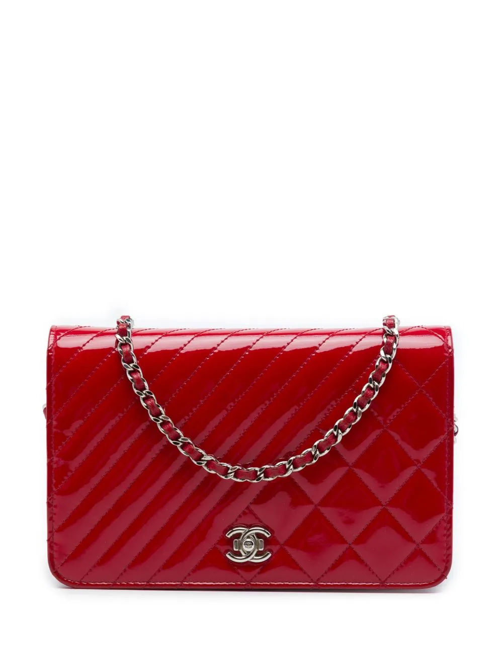 2016-2017 Quilted Patent Coco Boy Wallet on Chain Crossbody Bag by CHANEL Pre-Owned