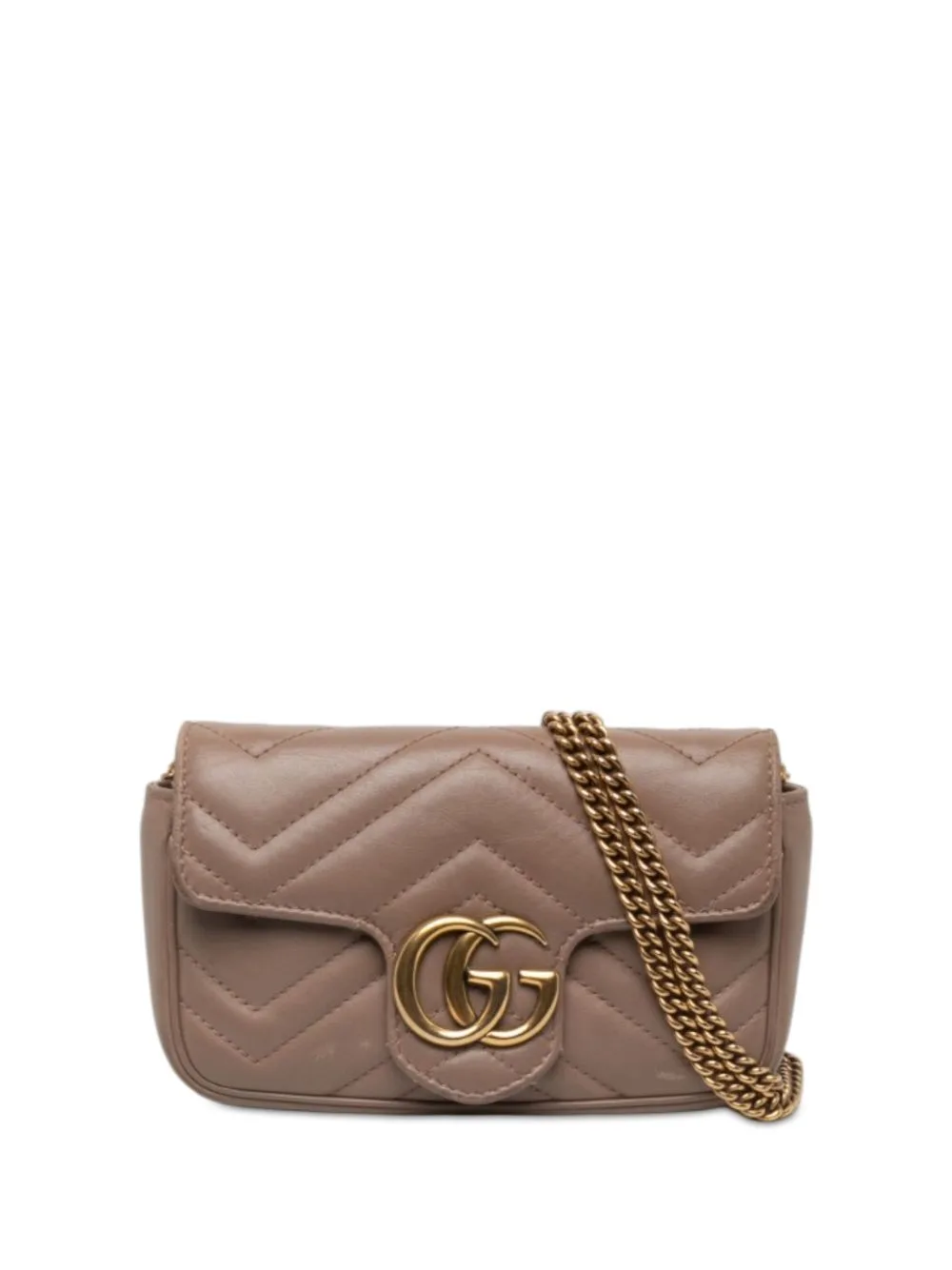 2000-2015 Mini GG Marmont Matelasse Leather Flap Crossbody Bag by Gucci Pre-Owned