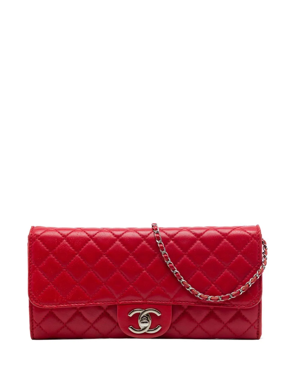 2010-2011 Classic Lambskin East West Wallet on Chain Shoulder Bag by CHANEL Pre-Owned