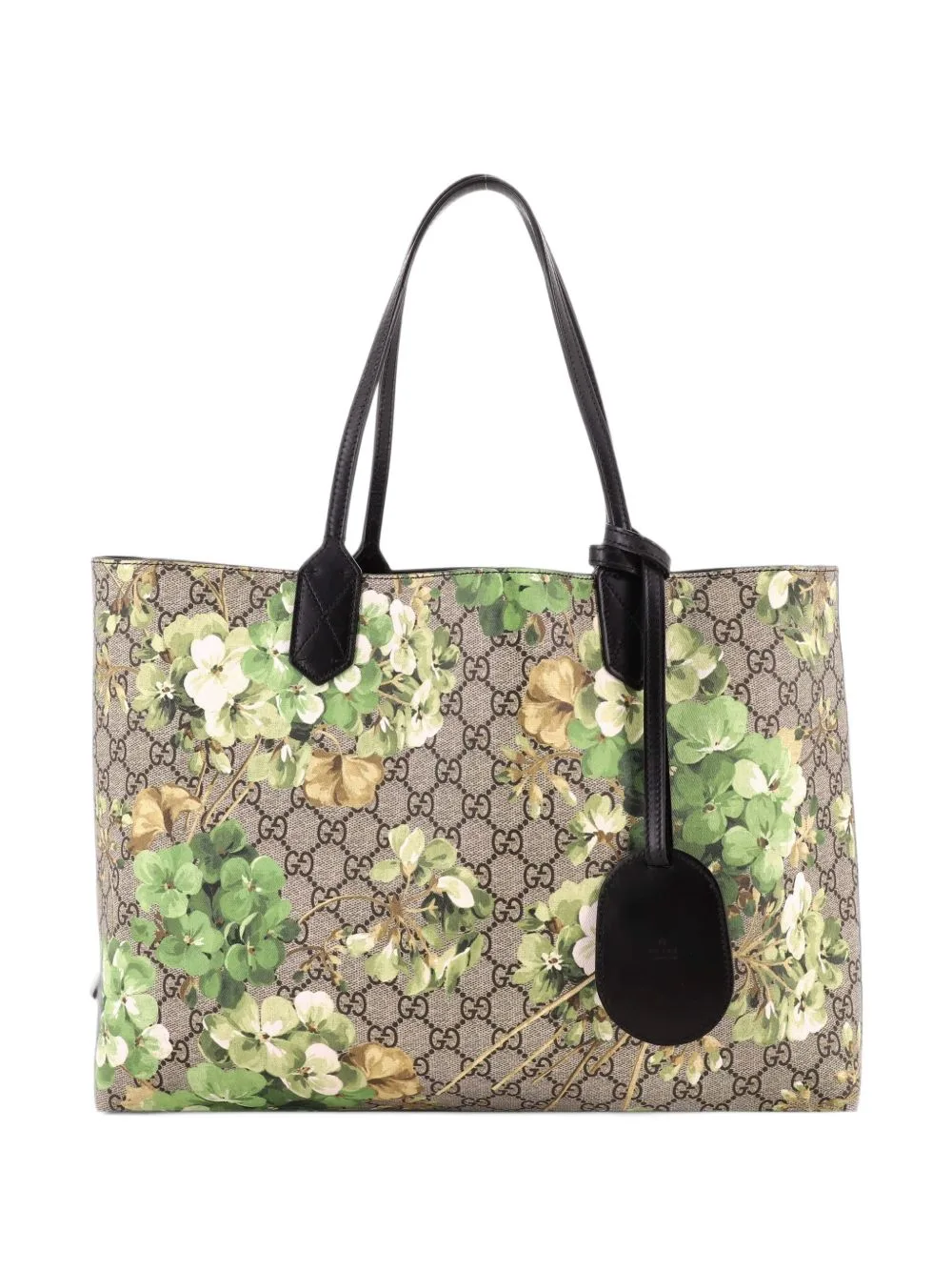 Reversible Blooms GG Print Leather Medium Tote Bag by Gucci Pre-Owned