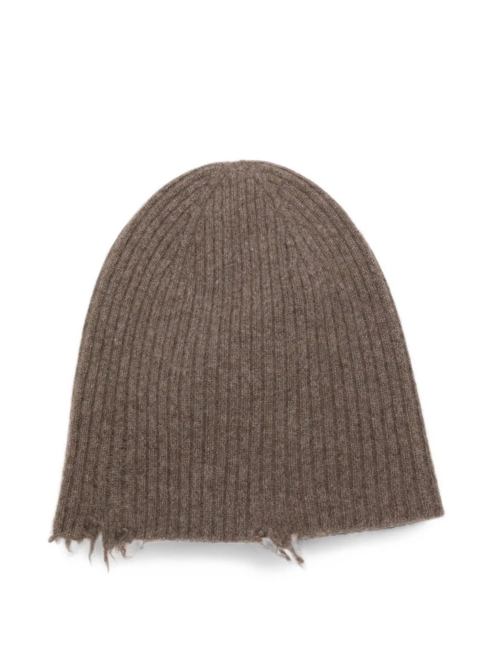 Distressed Ribbed Beanie Hat by Uma Wang