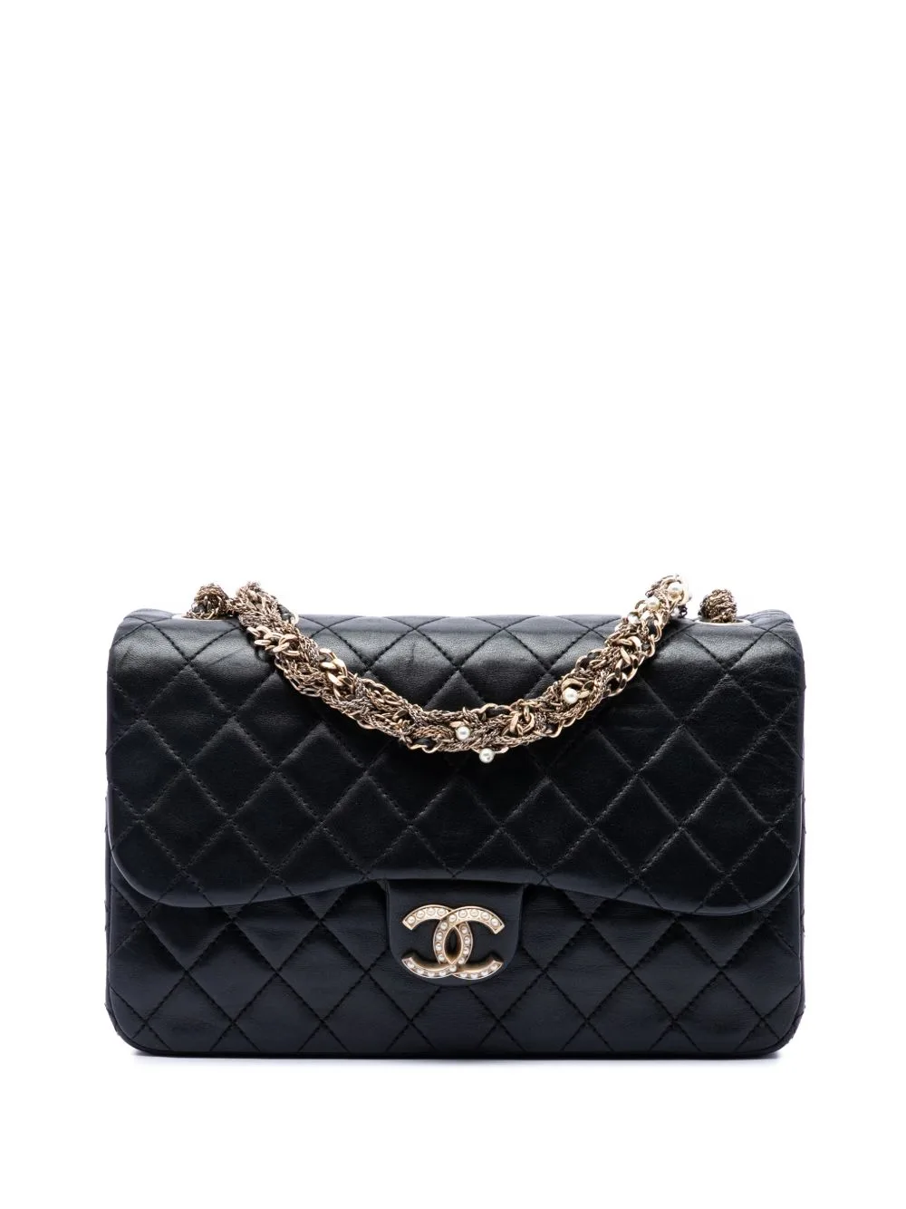 2015-2016 Medium Quilted Lambskin Westminster Pearl Flap Shoulder Bag by CHANEL Pre-Owned