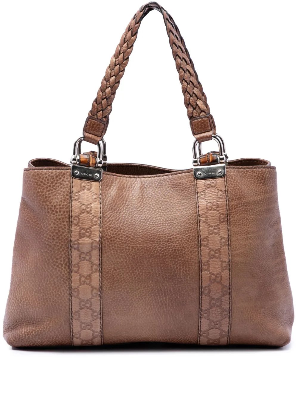 2016-2026 Medium Guccissima Trimmed Calfskin Bamboo Libeccio Tote Bag by Gucci Pre-Owned