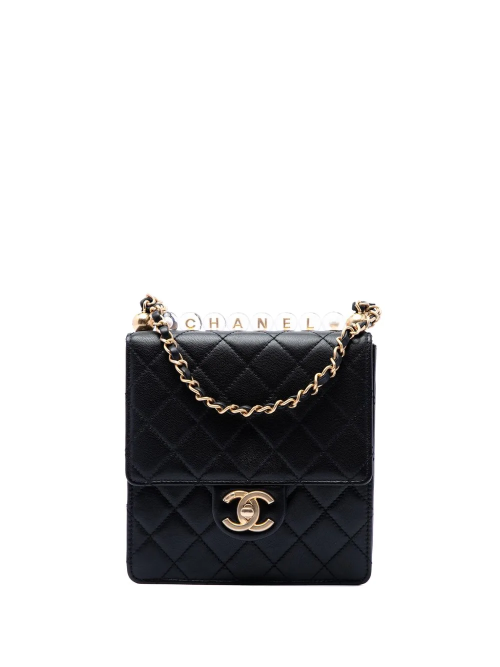 2020 Small Quilted Lambskin Chic Pearls Flap Crossbody Bag by CHANEL Pre-Owned