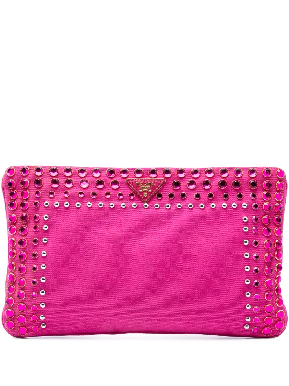 2000-2013 Canvas Canapa Bijoux Clutch Bag by Prada Pre-Owned