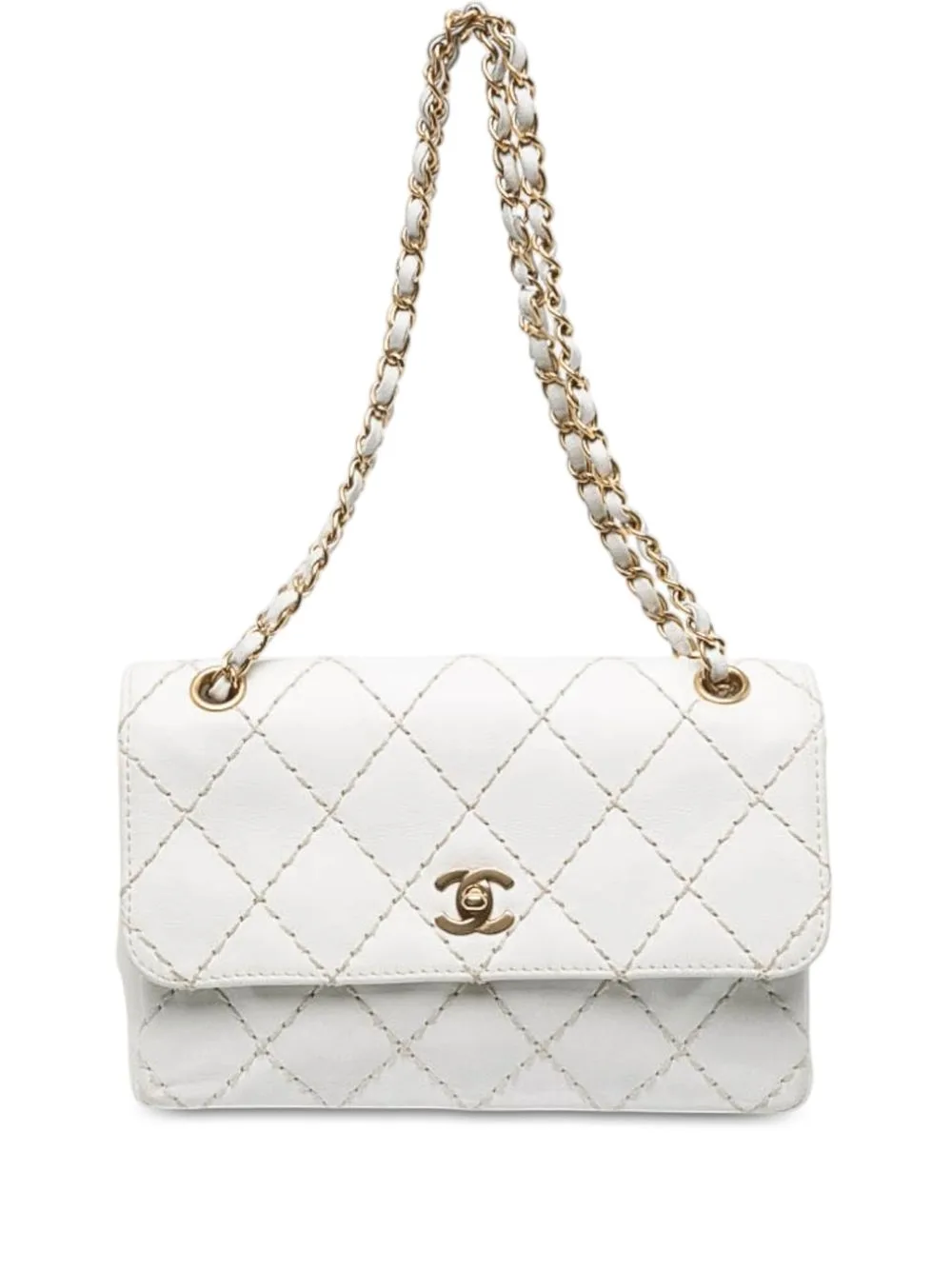 2000-2002 Medium Single Flap Wild Stitch Shoulder Bag by CHANEL Pre-Owned