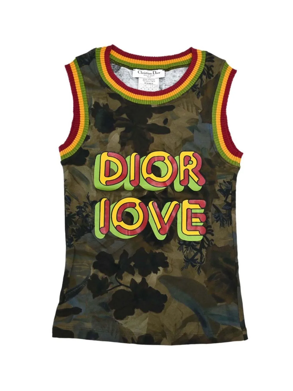 2005 Camouflage-Print Tank Top by Christian Dior Pre-Owned