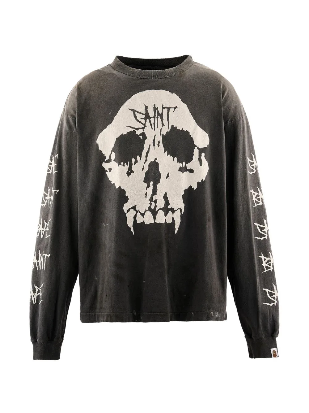 SAINT Mxxxxxx x a Bathing Ape Skull-Print Long-Sleeve T-Shirt by SAINT MXXXXXX