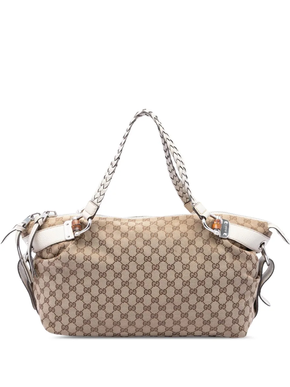 2016-2026 Medium GG Canvas Bamboo Bar Tote Bag by Gucci Pre-Owned