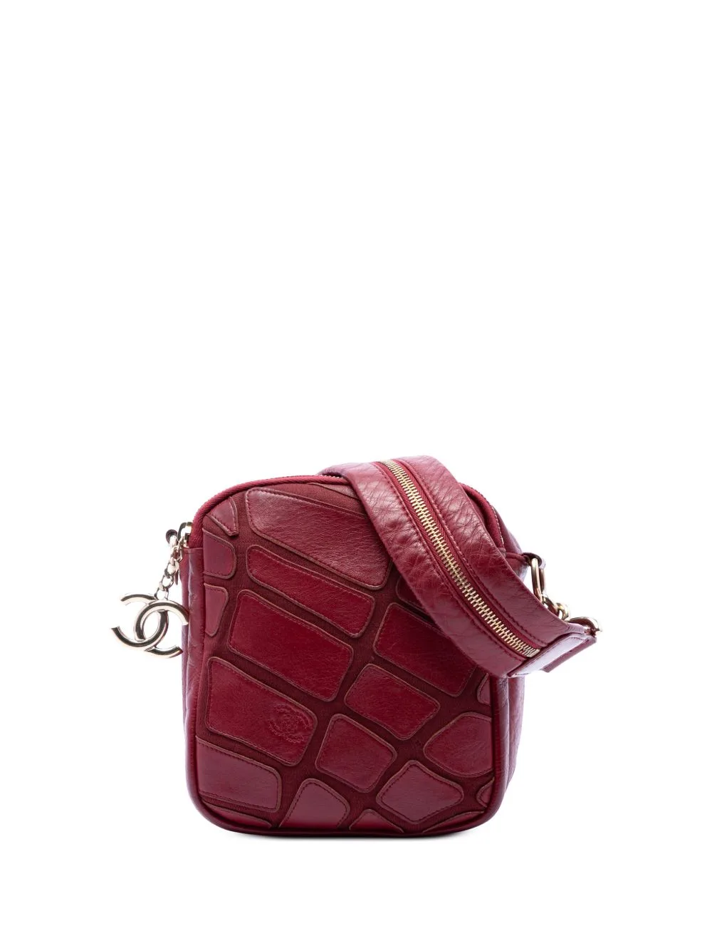 2008-2009 CC Jersey and Lambskin Scale Camera Bag Crossbody Bag by CHANEL Pre-Owned