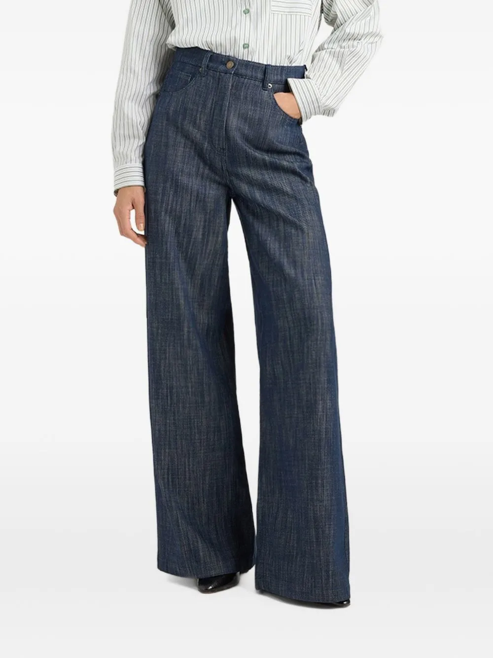 Aoki Yarn-Dyed Denim Jeans by MOMONÌ