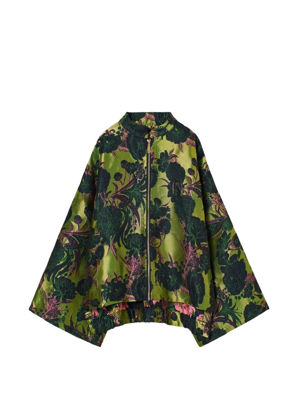 Japanese-Cut Reversible Floral-Jacquard Cropped Jacket by PSOPHIA