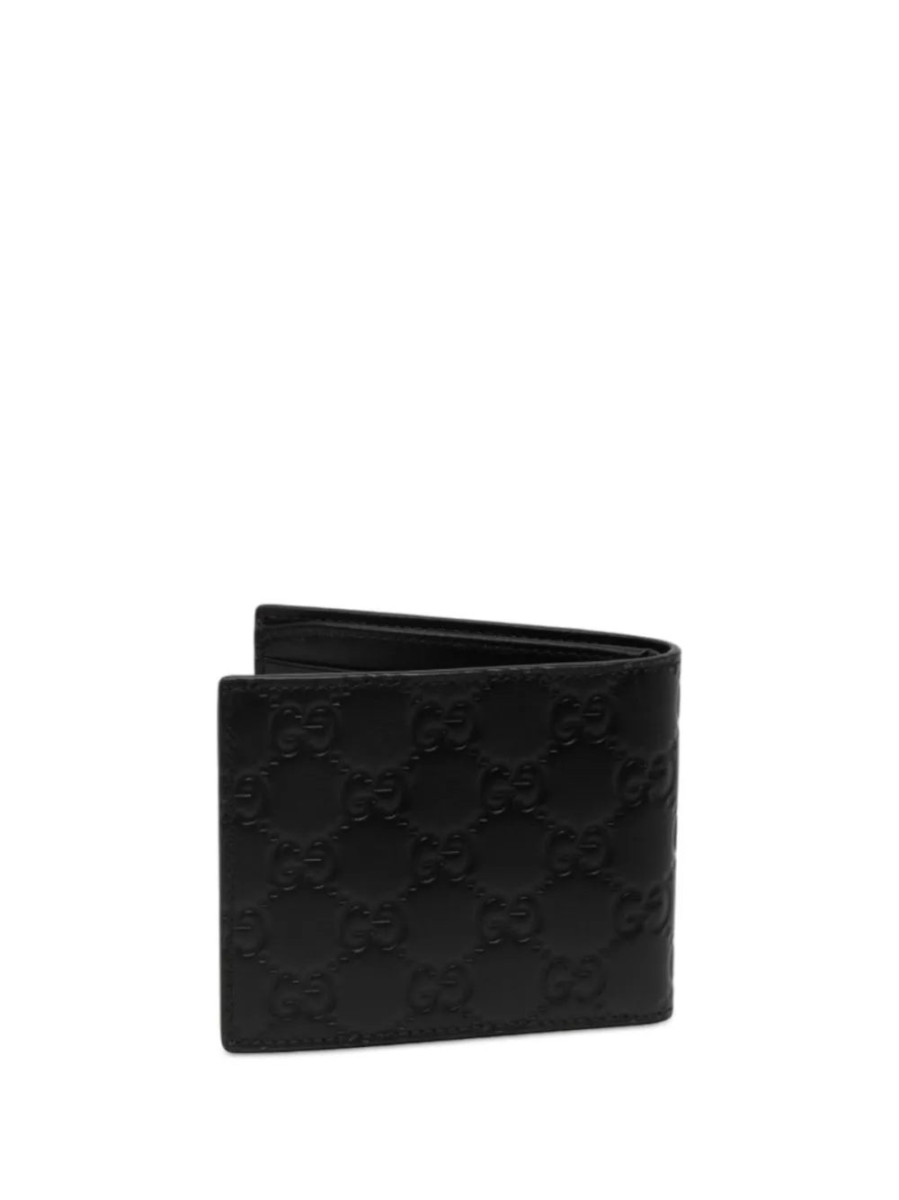 2016-2026 GG Emblem Embossed Calfskin Bifold Wallet Small Wallets by Gucci Pre-Owned