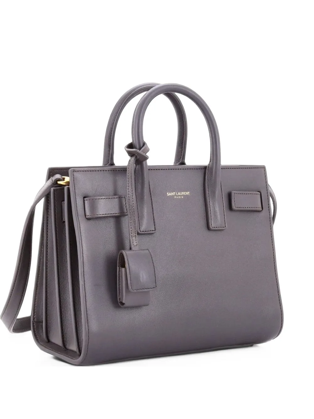 Sac De Jour Bag Leather Nano Tote Bag by Saint Laurent Pre-Owned
