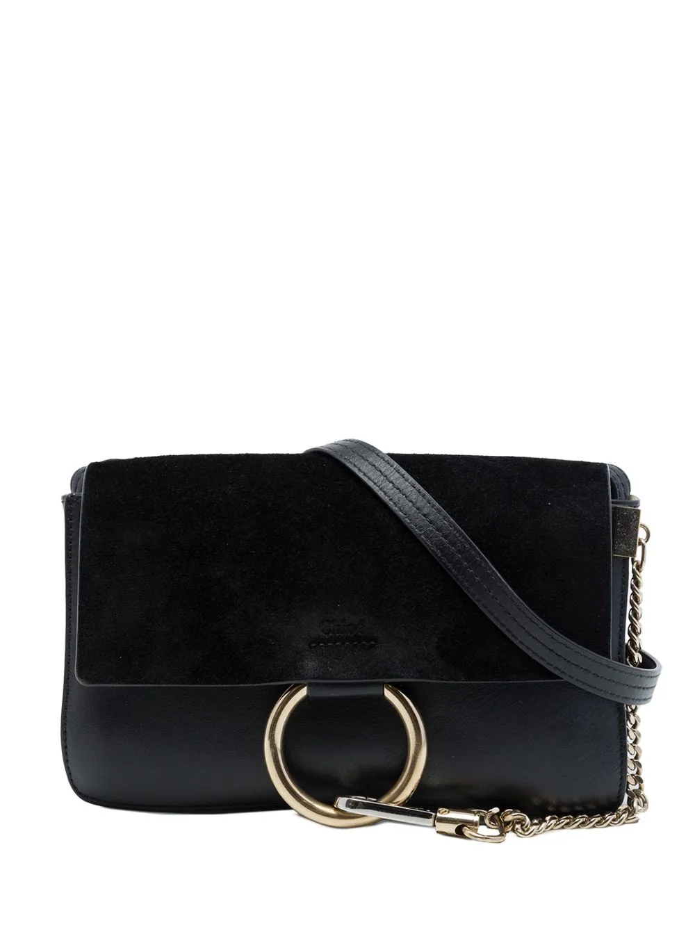 2018 Small Suede and Calfskin Faye Crossbody Bag by Chloé Pre-Owned