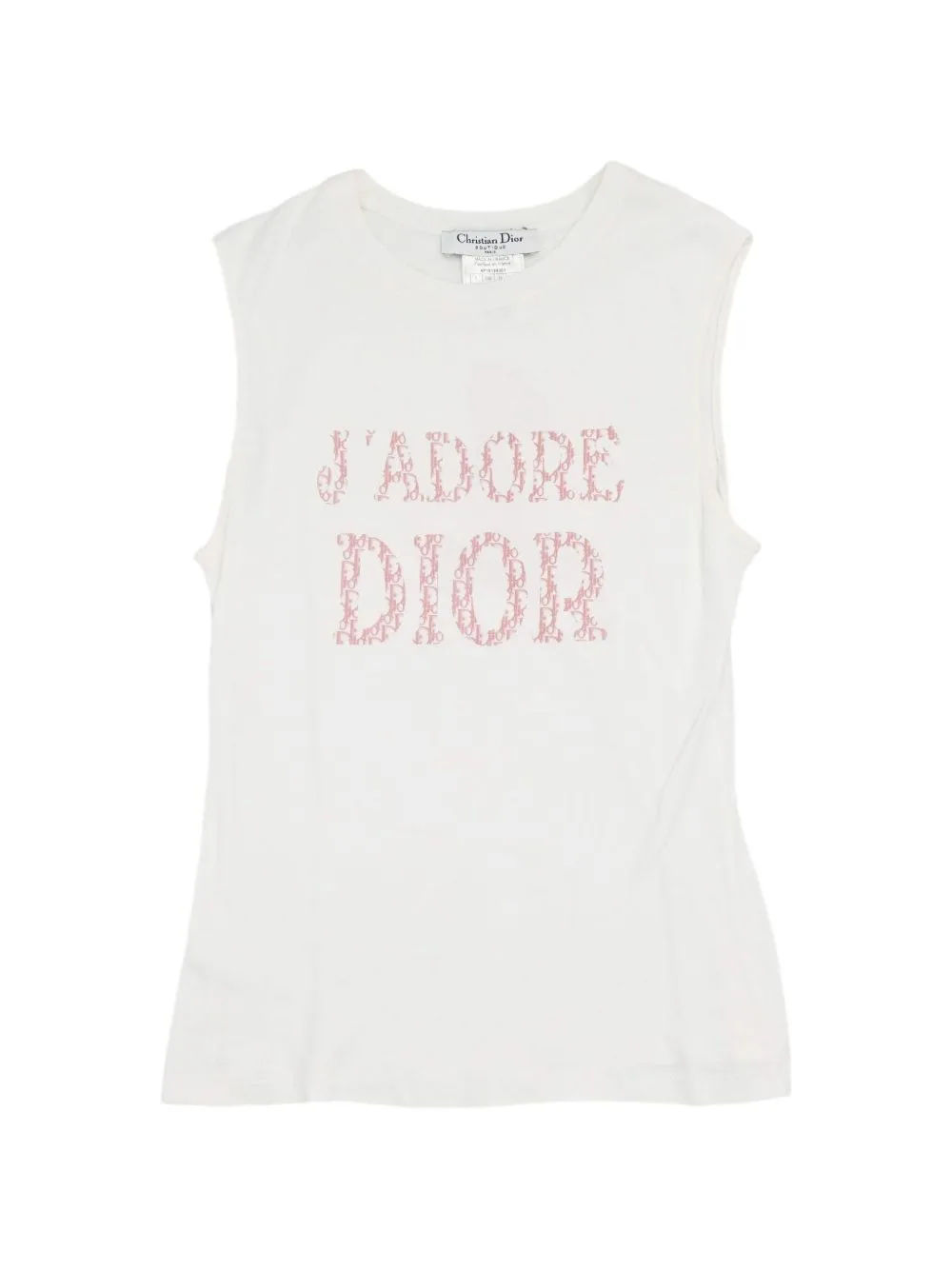 Trotter Slogan-Print Tank Top by Christian Dior Pre-Owned
